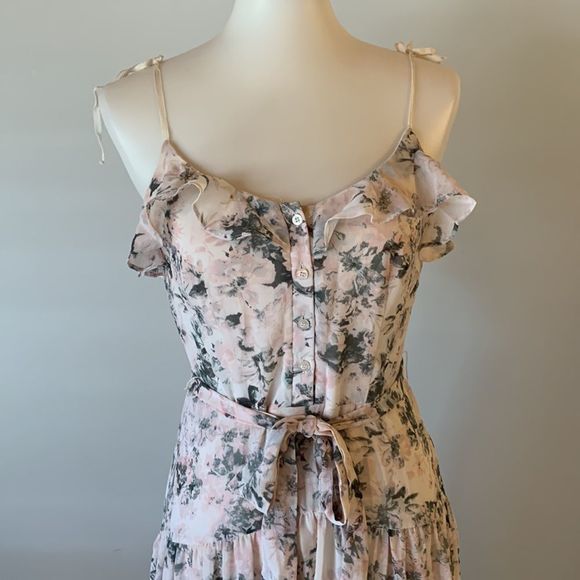 [Chelsea & Violet] Floral Print Tie Front Dress - Picture 6 of 7